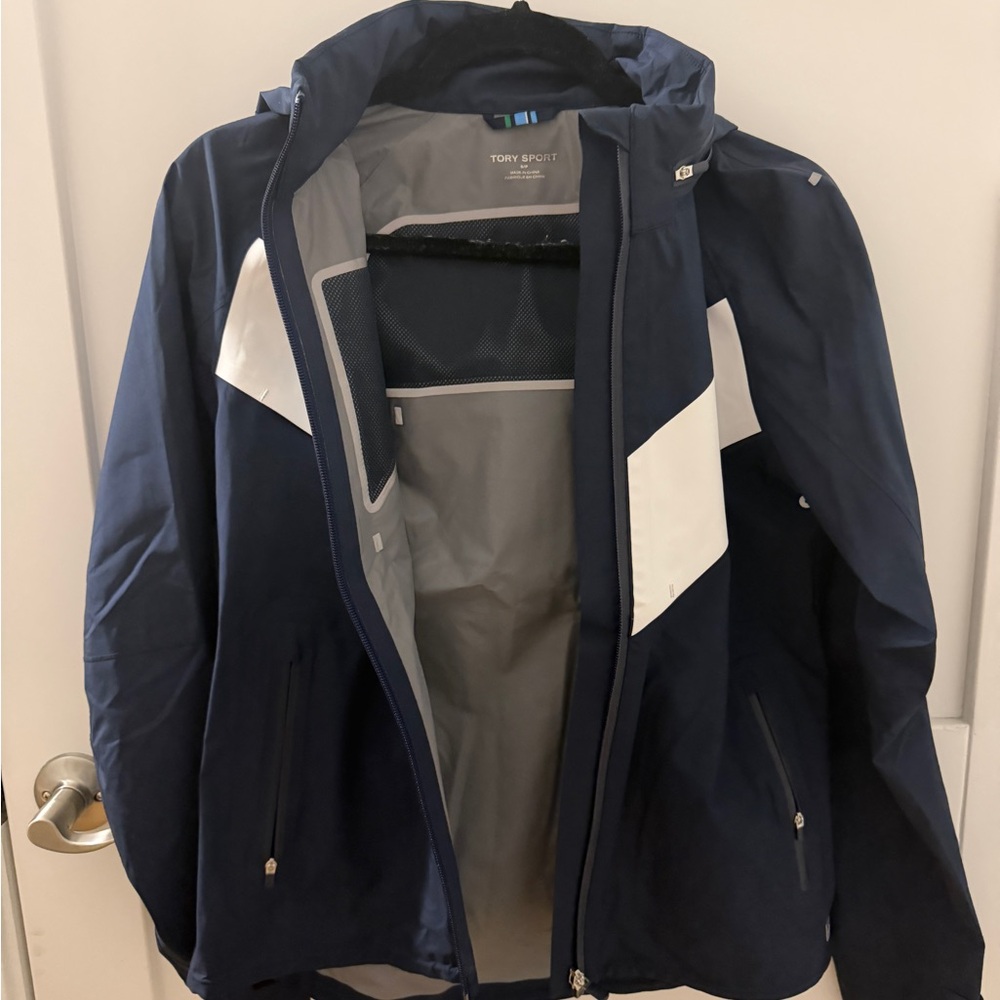 Tory Sport Navy and Gray Hooded Jacket
